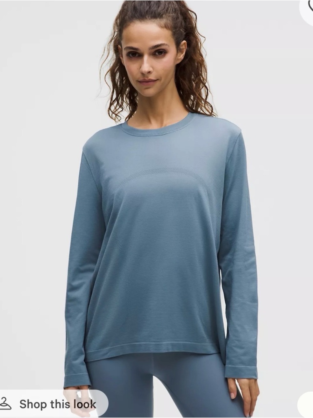 Lululemon Swiftly Blue Relaxed Long-Sleeve Shirt New w Tags Size 8